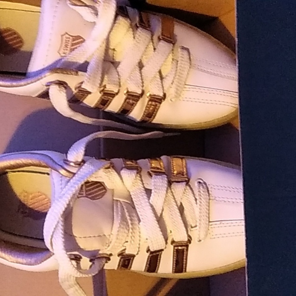 K-swiss rosegold and white athletic shoes size 7 worn two times